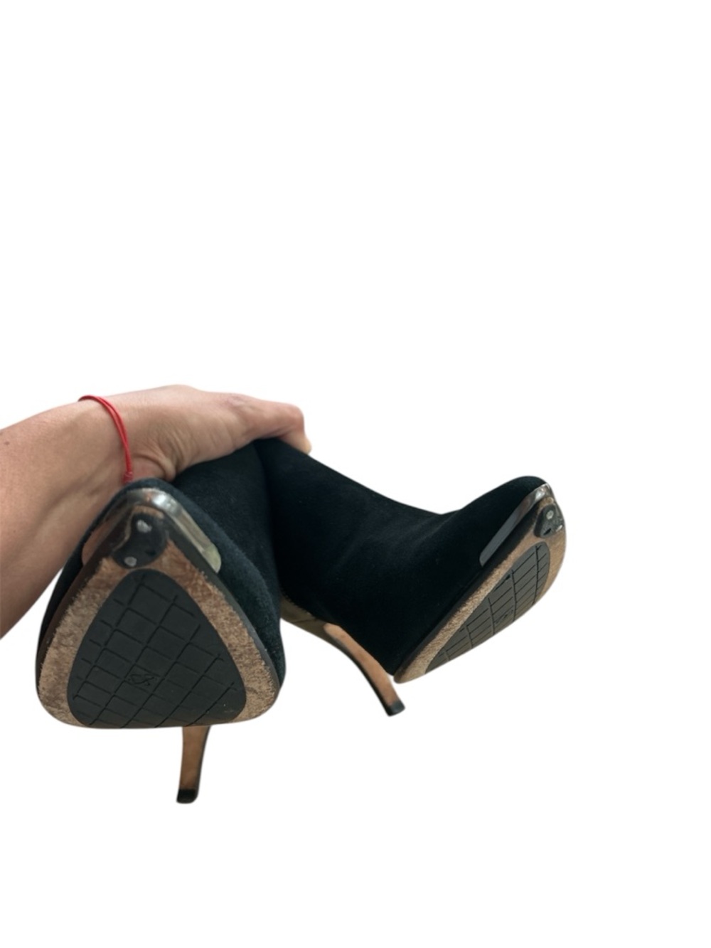 Donald J. Pliner Black Pointed-Toe Ankle Heeled Booties - Picture 7 of 8